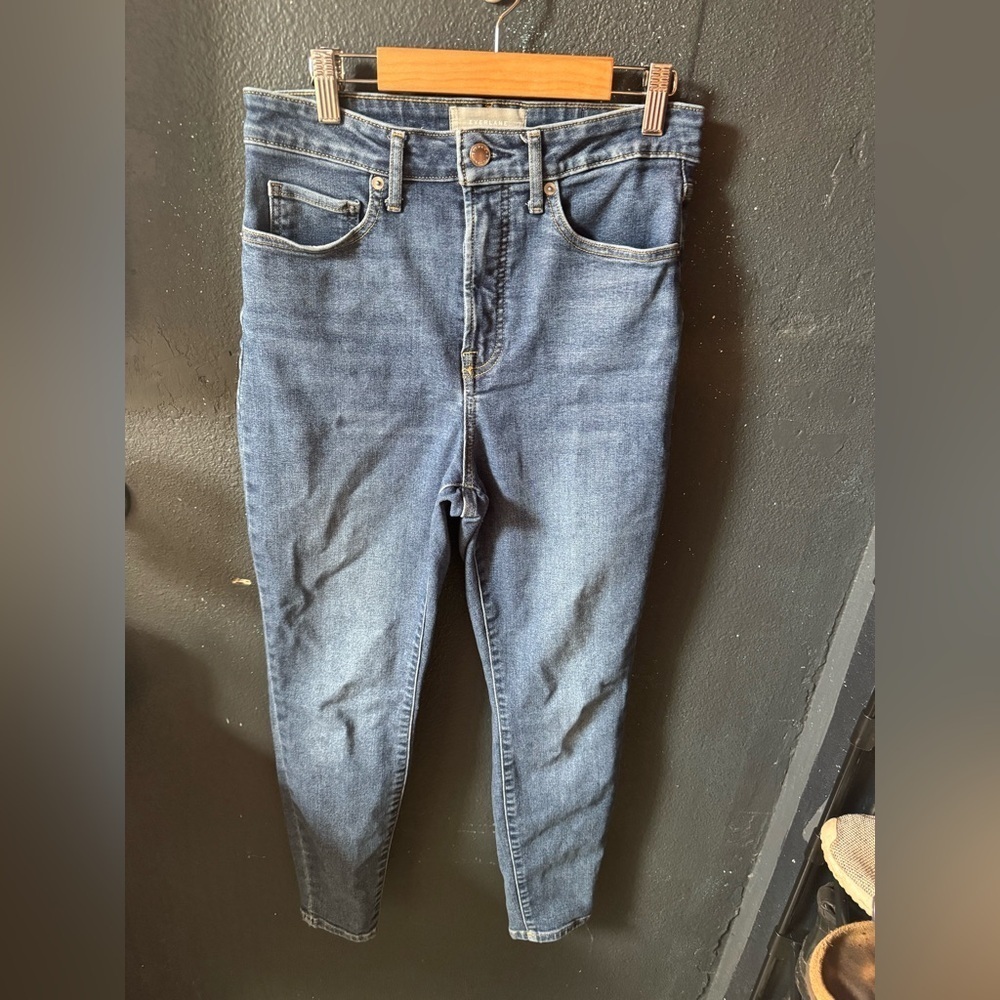 Everlane Dark Wash Curvy Way High Rise Skinny Jeans Size 28